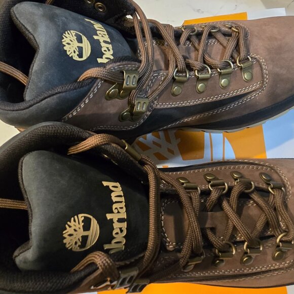 Timberland Euro Hiker Mid - Men's Winter Boots Grey/Black/Brown Size 10 NEW - Picture 7 of 16